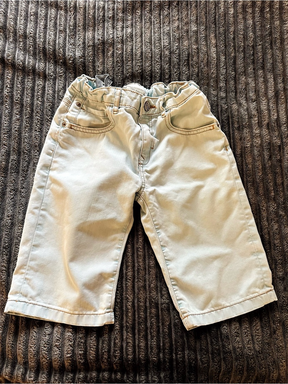Zara Light Beige Pull-On Kids Pants